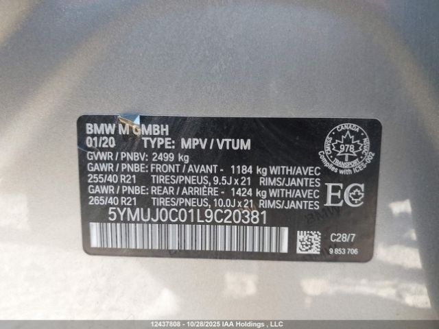 5YMUJ0C01L9C20381 2020 BMW X4