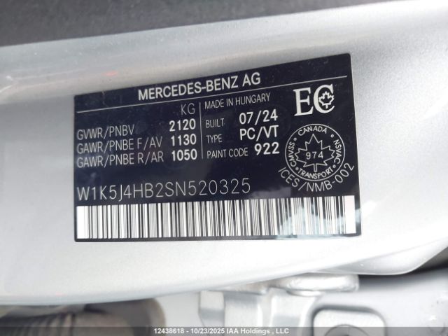 W1K5J4HB2SN520325 2025 MERCEDES-BENZ CLA