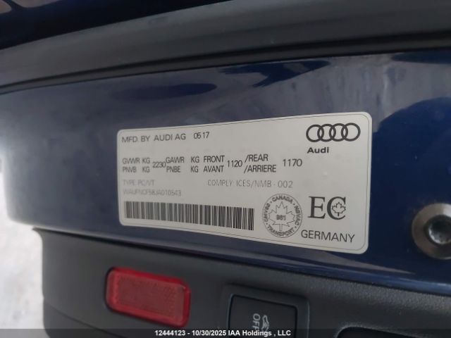 WAUFNCF58JA010543 2018 AUDI A5