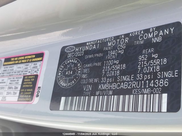 KM8HBCAB2RU114386 2024 HYUNDAI KONA