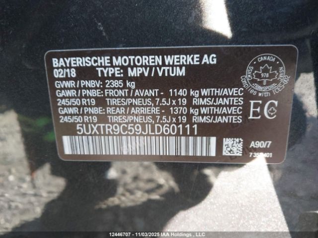 5UXTR9C59JLD60111 2018 BMW X3