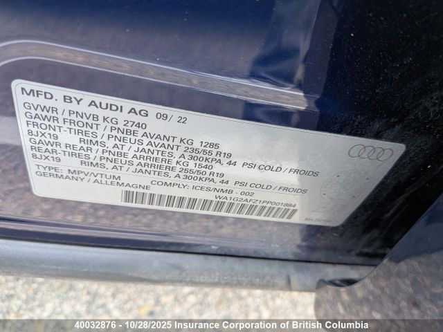WA1G2AFZ1PP001884 2023 AUDI Q4