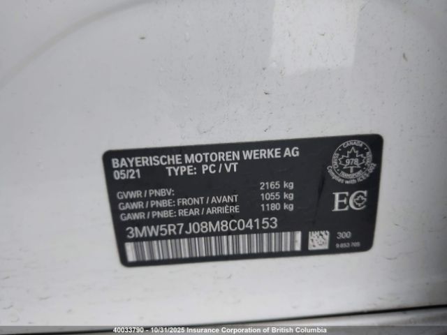 3MW5R7J08M8C04153 2021 BMW 330I