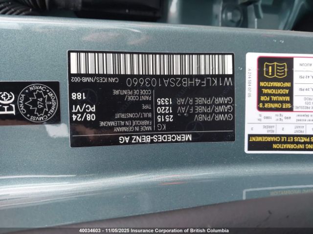 W1KLF4HB2SA103660 2025 MERCEDES-BENZ E