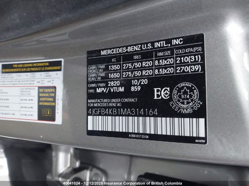 4JGFB4KB1MA314164