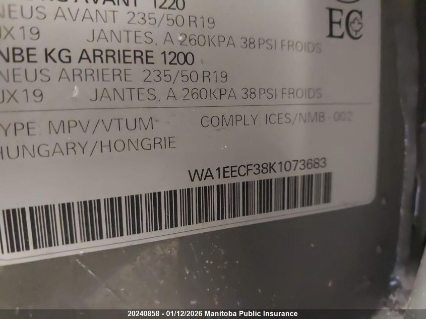 WA1EECF38K1073683