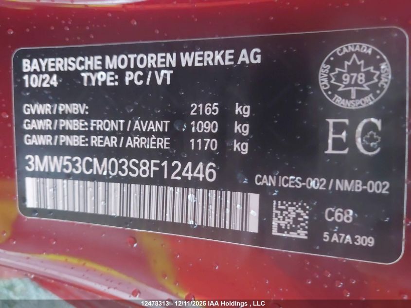 2025BMWM240I|3MW53CM03S8F12446