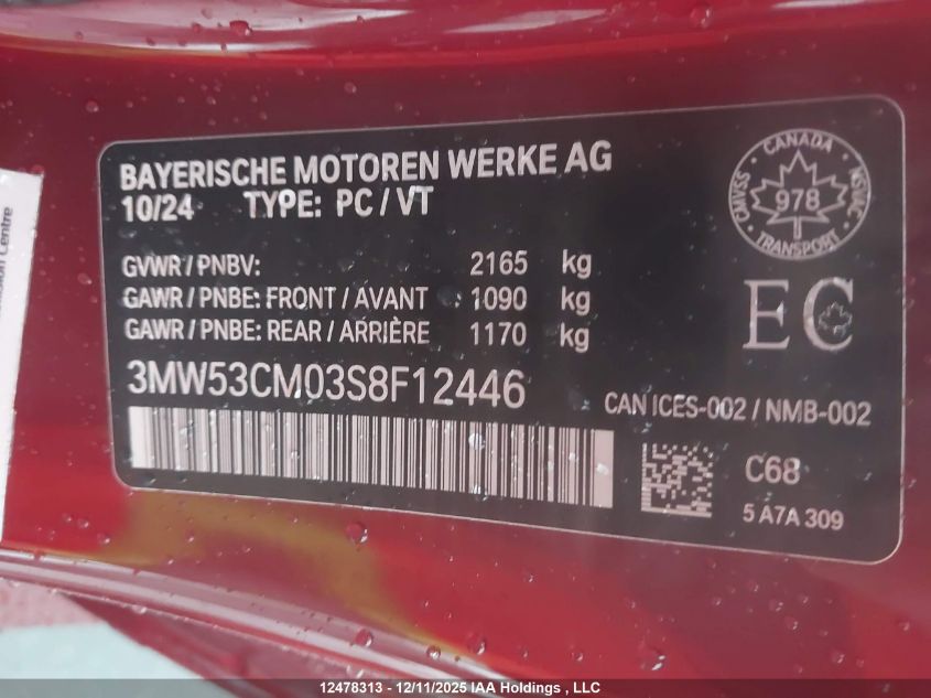 2025BMWM240I|3MW53CM03S8F12446