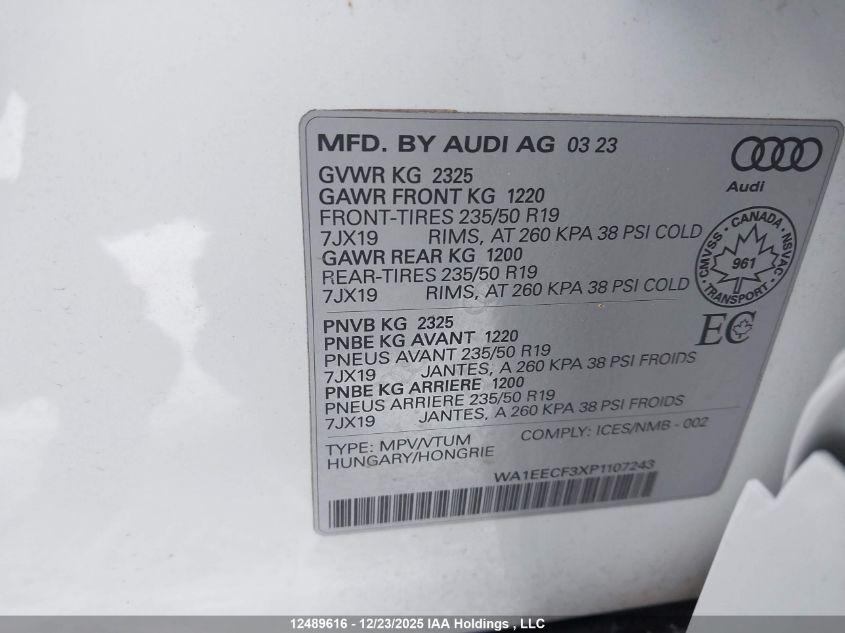 2023AUDIQ3|WA1EECF3XP1107243