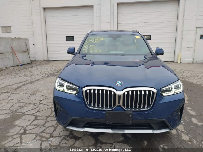 2022BMWX3|5UX53DP05N9K31763