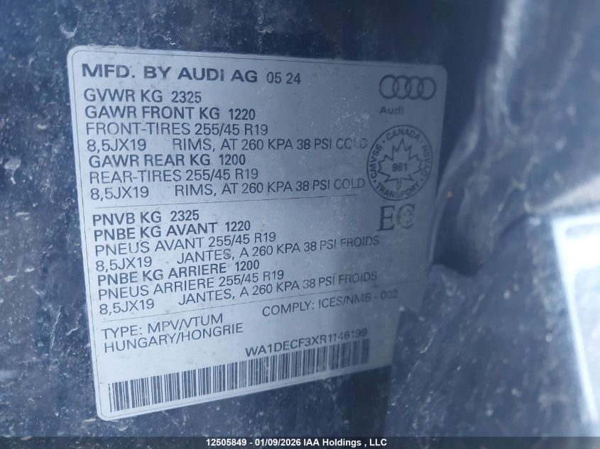 2024AUDIQ3|WA1DECF3XR1146199