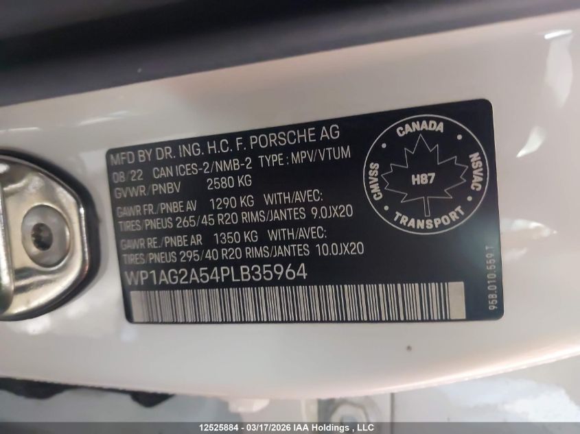 2023PORSCHEMACAN|WP1AG2A54PLB35964