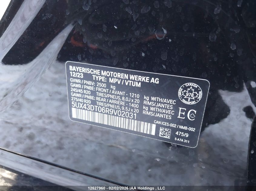 2024BMWX4|5UX43DT06R9V02031