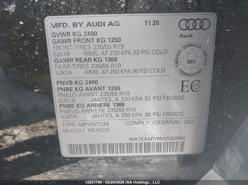 2021AUDIQ5|WA1EAAFY8M2030566