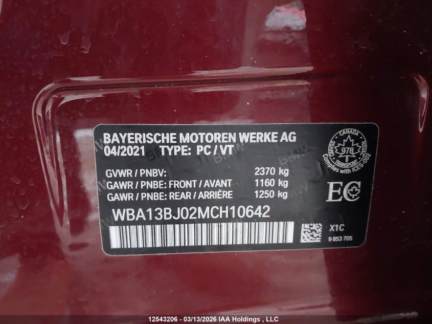 2021BMW530|WBA13BJ02MCH10642
