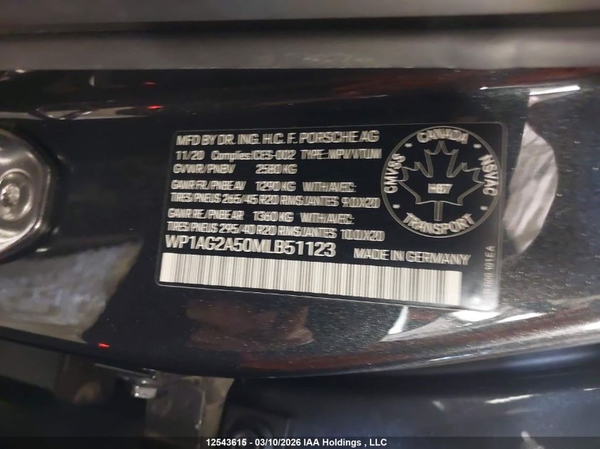 2021PORSCHEMACAN|WP1AG2A50MLB51123
