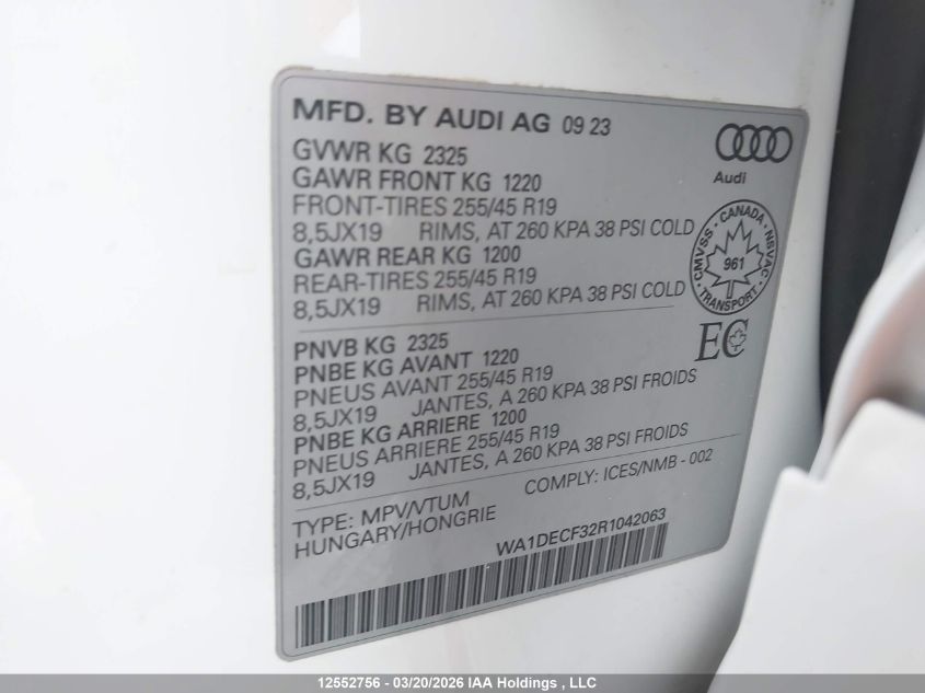 2024AUDIQ3|WA1DECF32R1042063