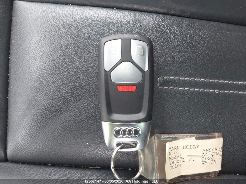 2020AUDIA4|WAUANAF44LA051566