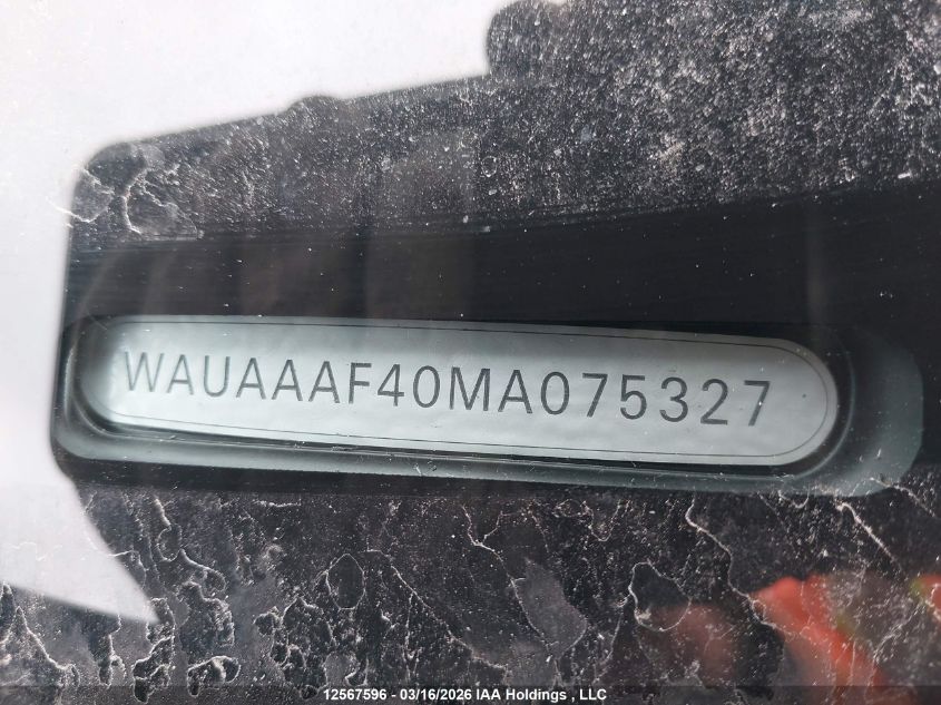 2021AUDIA4|WAUAAAF40MA075327