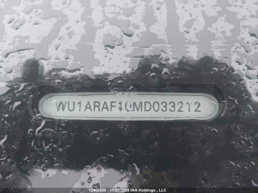 2021 AUDI RS | WU1ARAF10MD033212