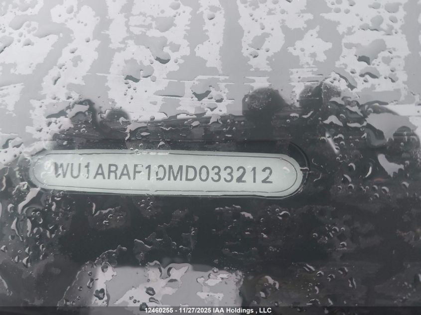 2021 AUDI RS | WU1ARAF10MD033212