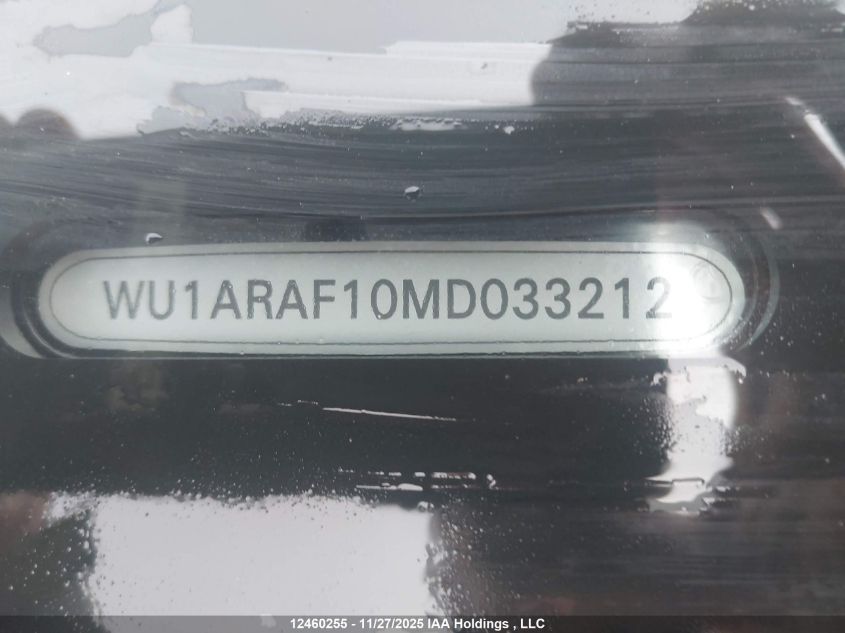 2021 AUDI RS | WU1ARAF10MD033212