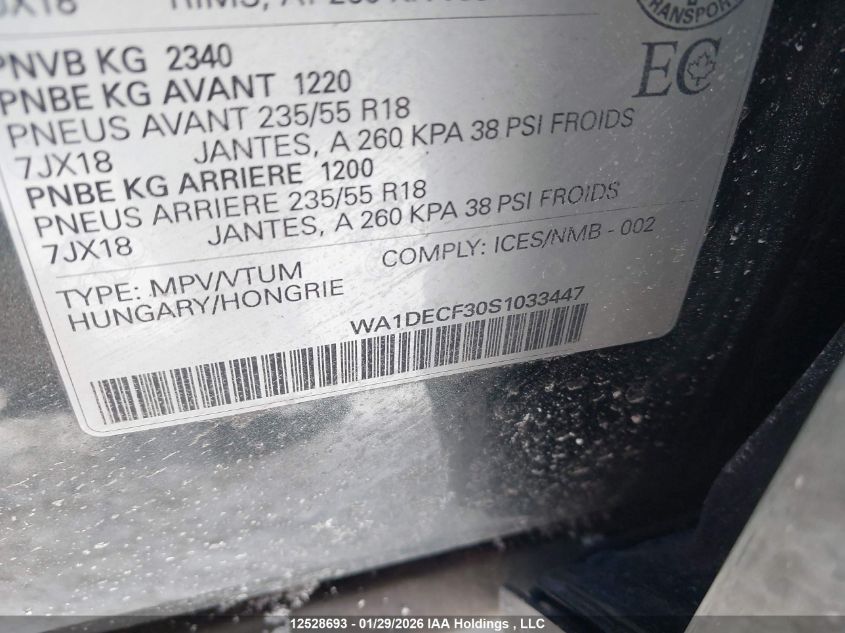 2025 AUDI Q3 | WA1DECF30S1033447