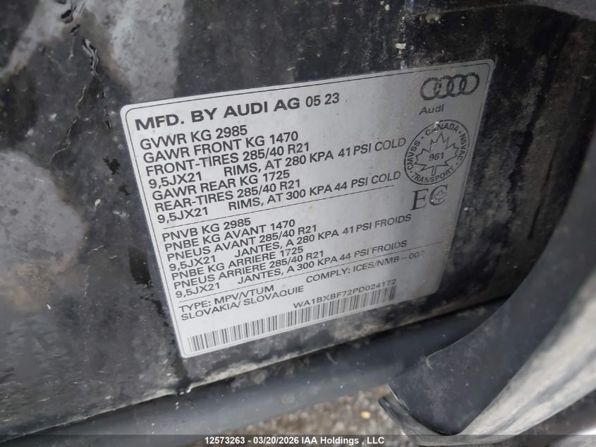 2023 AUDI Q7 | WA1BXBF72PD024172