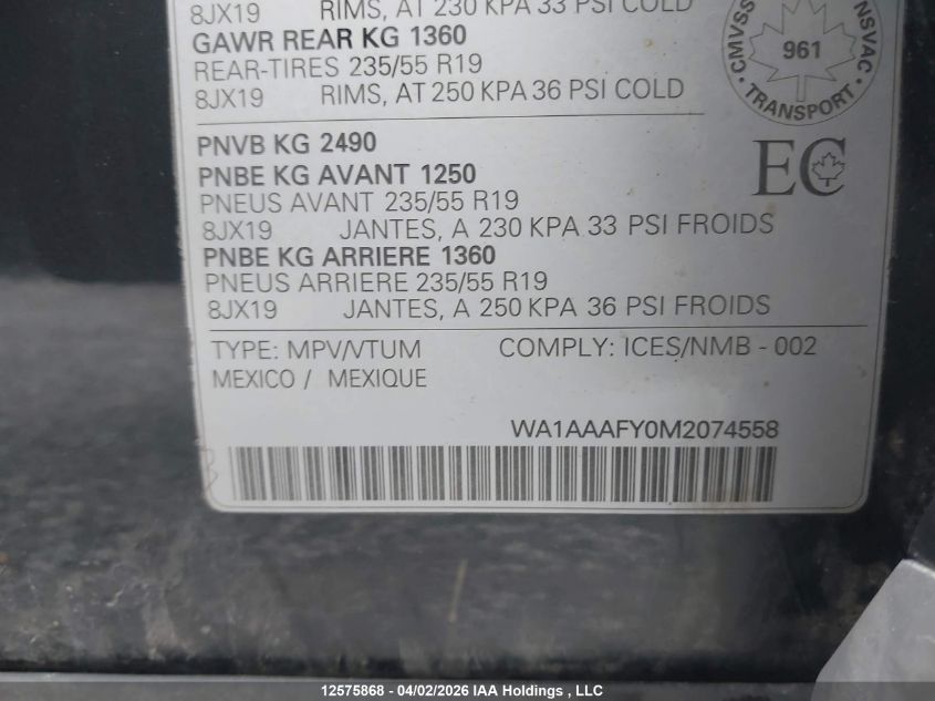 2021 AUDI Q5 | WA1AAAFY0M2074558