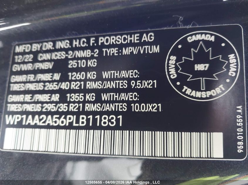2023 PORSCHE MACAN | WP1AA2A56PLB11831