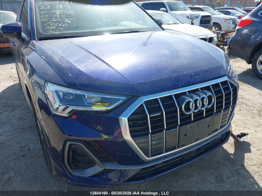 2022 AUDI Q3 | WA1EECF36N1010151