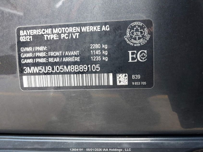 2021 BMW M340XI | 3MW5U9J05M8B89105