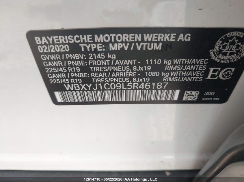 2020 BMW X2 | WBXYJ1C09L5R46187