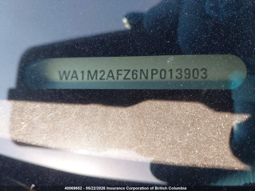 2022 AUDI Q4 | WA1M2AFZ6NP013903