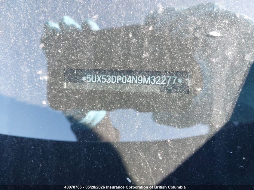 2022 BMW X3 | 5UX53DP04N9M32277